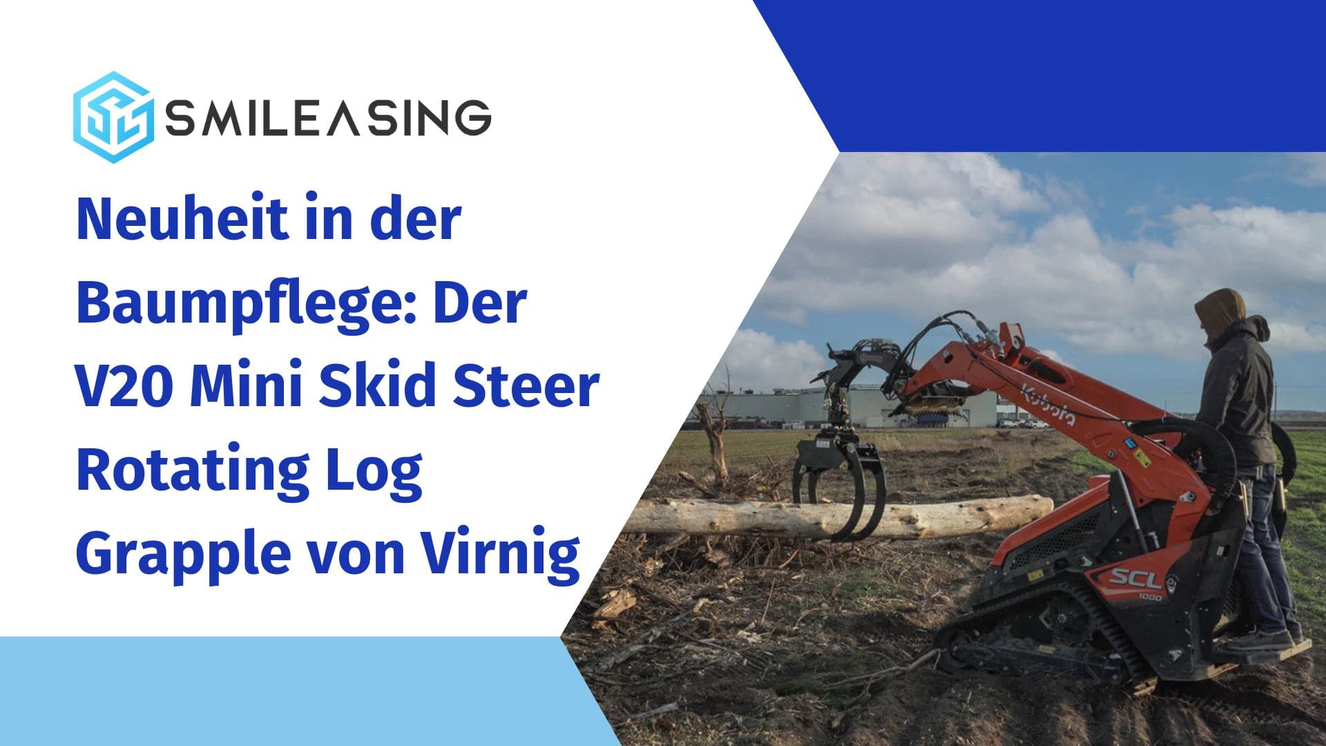 Neuheit in der Baumpflege Der V20 Mini Skid Steer Rotating Log Grapple von Virnig